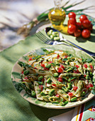 Pasta with beans and tomatoes