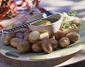 Potatoes with a herb sauce