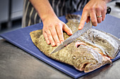 A filleted turbot