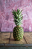 Pineapple on a wooden table