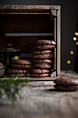 Weihnachtliche Schokoladenmacarons