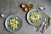 Courgette carpaccio with pine nuts and Parmesan cheese