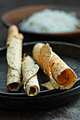 Rolled Asian flatbreads