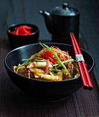 Yakisoba with beef and vegetables (Japan)