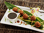 Accras fritters with tamarind sauce