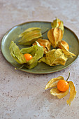 Physalis on a plate