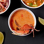 Spicy seafood soup with delicious crab