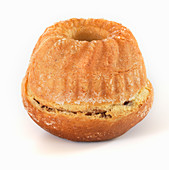 A pastry against a white background