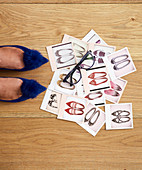 Fotos von Schuhen zur Beschriftung von Schuhboxen