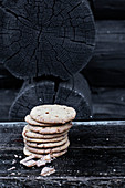 Cookies on a wooden background
