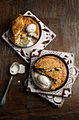 Breton buckwheat cakes with vanilla ice cream