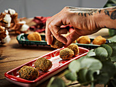 Plate of croquettes on the table