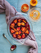 Roasted plums with cinnamon and star anise