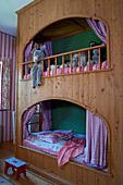 Wooden cubby bunk beds