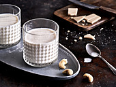 A white cashew nut latte
