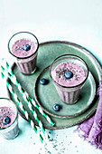 Blueberry smoothie with chia seeds