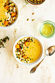 Roasted Butternut Squash Soup with Feta