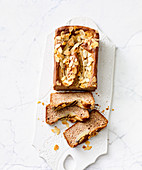 Banana bread with almonds