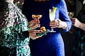 Christmas party with canapes and cocktails