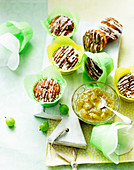 Gooseberries muffins with icing