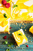 Vibrant lemon cheesecake