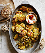 Ghee roast potatoes, curry leaves and panch phoran