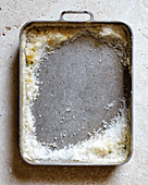 Rock salt on a large baking tray