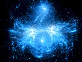 Nebula in space, fractal illustration