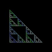 Sierpinski triangle fractal illustration