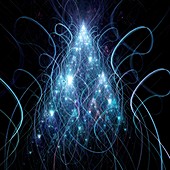 Christmas tree, fractal illustration