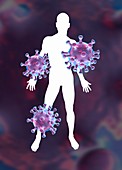 Coronavirus infection, conceptual illustration