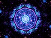 Mandala space object, fractal illustration