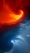 Spiral nebula, abstract illustration