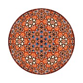 Mosaic star, abstract illustration