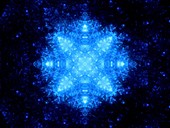 Galactic snowflake, abstract illustration