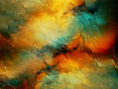 Fog in deep space, abstract illustration