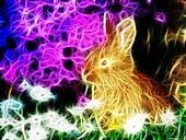 Easter rabbit, abstract fractal illustration