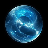 Multidimensional energy sphere, abstract illustration