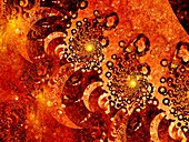 Golden ratio, abstract fractal illustration
