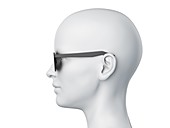 Head with sunglasses, illustration