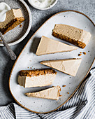 A no-bake pumpkin cheesecake