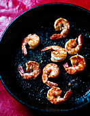 Pan-fried prawns