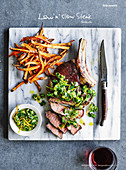Low and slow steak with pumpkin fries