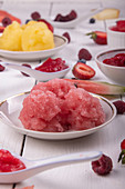 Ice fruit and berries sorbet