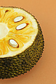 Jackfruit slice with three seeds
