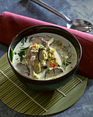 Asian fish soup with coconut milk