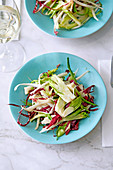 Radicchio and puntarelle salad with anchovy dressing