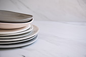 Plate Stack On Marble