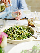 Greek spinach rice for Easter