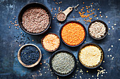 Different varieties of lentils